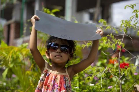 Annular partial solar eclipse seen from Dhaka Sky, Bangladesh - 21 Jun 2020 Foto stock
