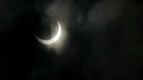 Annular solar eclipse Stock Footage 11066355