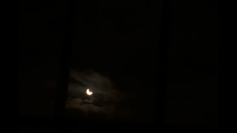 Annular solar eclipse from Mumbai short clip Stock Footage 122662192
