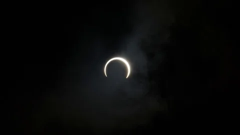 The annular solar eclipse nearing its totality as seen from Tamilnadu, Stock Footage 121931106