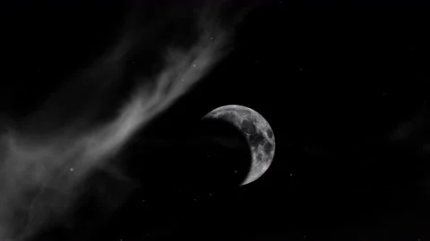 Annular solar eclipse nearing its totality as seen - solar eclipse, art video Stock Footage 136926991