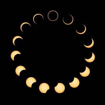 Annular Solar Eclipse Phases Annular Solar Eclipse, Phases of solar eclips... Fotos Stock