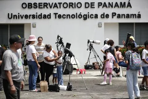 Annular solar eclipse from the province of Cocle, in Panama - 14 Oct 2023 Stock Photos