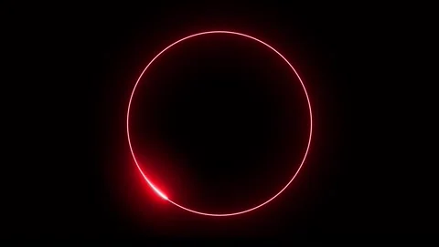 Annular Solar Eclipse with Red Light Ring of fire Video stock 318633866