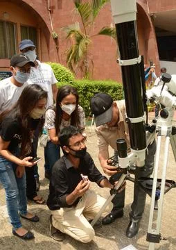 Annular solar eclipse seen in Indian state of Assam, Guwahati, India - 21 Jun 20 Stock Photos