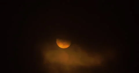 Annular Solar Eclipse with a small shadow from the moon gets hidden by Stock Footage 253371907