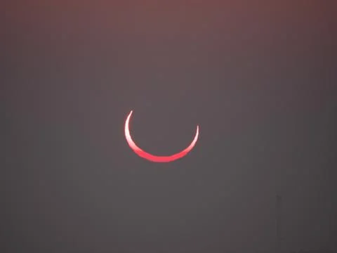 Annular Solar Eclipse of the Sun in Hofuf, Saudi Arabia Foto stock