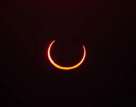 Annular Solar Eclipse of the Sun in Hofuf, Saudi Arabia Stock Photos