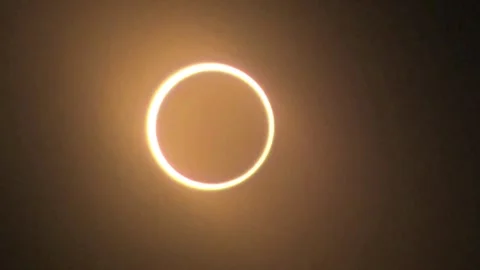Annular solar eclipse time lapse. Peak to Edge 1920 x 1080 HD. Stock Footage 253204014