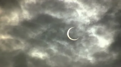Annular Solar Eclipse (timelapse - totality) Stock Footage 11075440