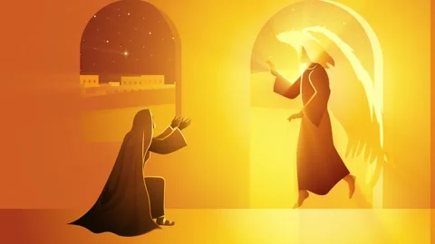 Annunciation to the Blessed Virgin Mary Stock Footage 261540648