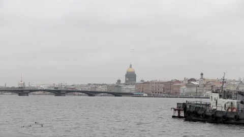 Annunciation bridge in cloudy weather Stock Footage 143958055