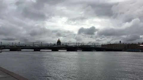 Annunciation bridge in cloudy weather Stock Footage 146253641