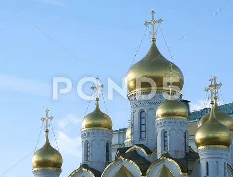 Annunciation cathedral in moscow Stock Photos