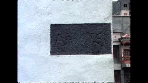Año 1768 Plaque Video stock 278167311