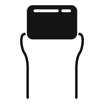 Anode diode icon simple . Semiconductor component Stock Illustration