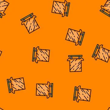 Anodes copper cast vector seamless pattern Stock Illustration