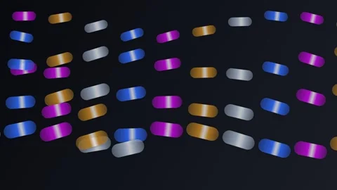 Anodized Pill Parallax Field Premium Loop Vídeo Stock 342973181