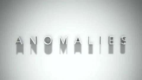 Anomalies 3D title animation with shadows on a white background Stock Footage 296529441
