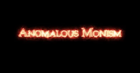 Anomalous Monism written with fire. Loop Stock Footage 145869466