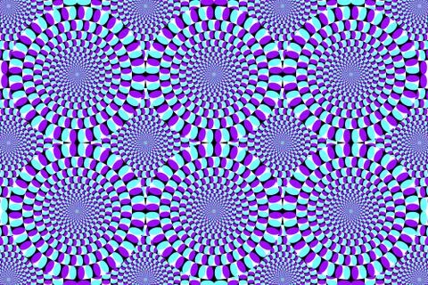 Anomalous rotation motion illusion . Vector illustration Illustrazione stock
