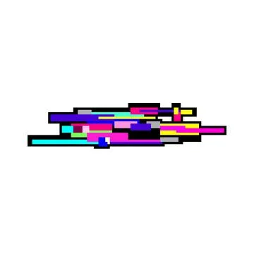 Anomaly glitch error pixel art vector illustration Illustrazione stock