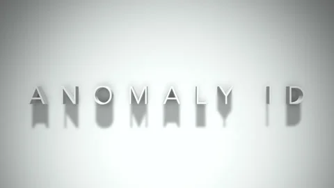 Anomaly id 3D title animation with shadows on a white background Stock Footage 297515438