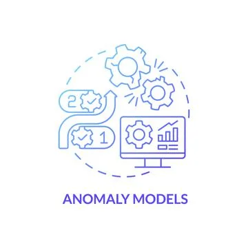 Anomaly models blue gradient concept icon Ilustración de archivo