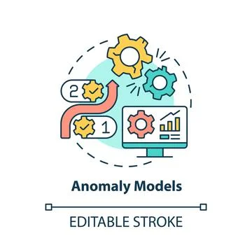 Anomaly models concept icon Stock Illustration