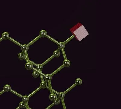 Anomaly in structure of molecule Stock Illustration