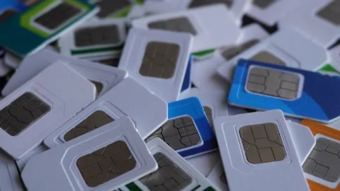 Anonimous sim cards C0011 Stock Footage 254893245
