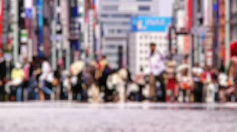 Anonym Crowd Ginza Tokyo SlowMotion 60fps 10 Stock Footage 10598161