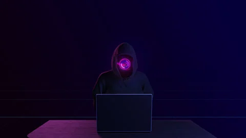 Anonym Hacker Attack Stock Footage 314644329