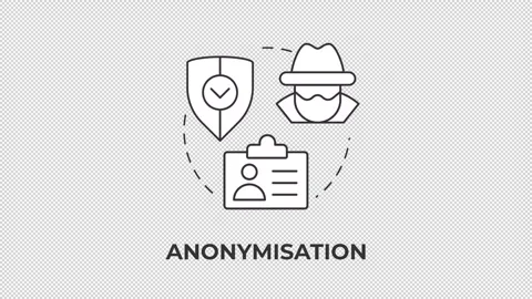 Anonymisation line concept icon animation Stock Footage 337774058