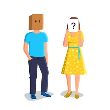 Anonymity Unknown People With Hidden Faces Vector Stock Illustration