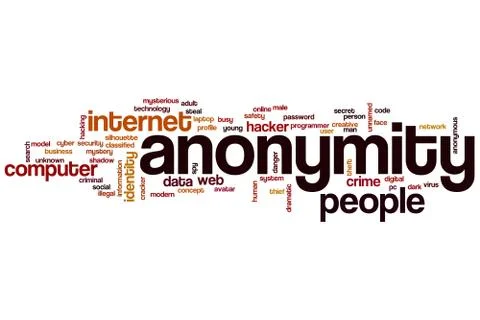 Anonymity word cloud Illustrazione stock