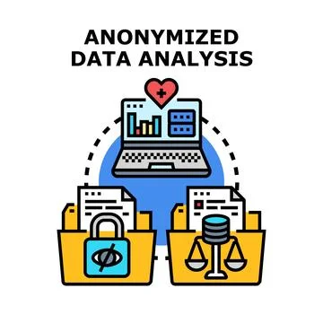 Anonymized data analysis for sensitive information protection concept Stock-Illustration