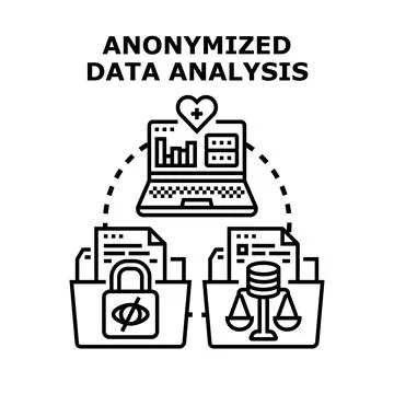 Anonymized data analysis for sensitive information protection concept イラスト素材