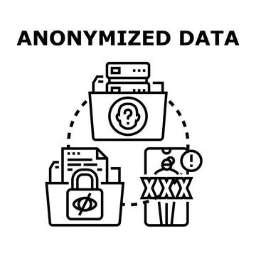 Anonymized data processing and privacy protection concept Stock Illustration