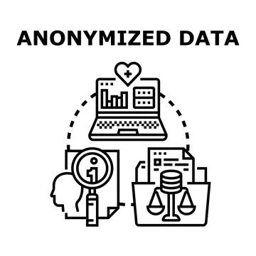 Anonymized data protecting personal privacy and information security イラスト素材