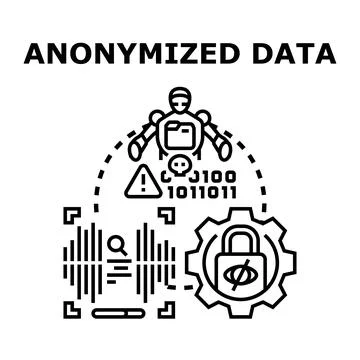 Anonymizing data protecting privacy and security Illustrazione stock