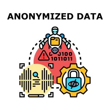 Anonymizing data protecting privacy and security Stock Illustration