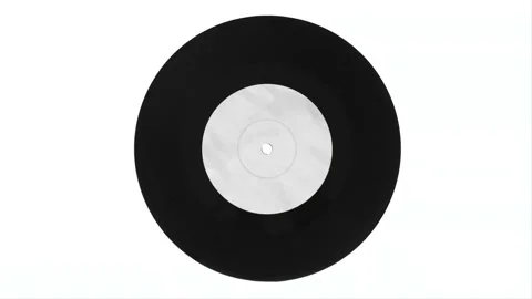 Anonymous 45 rpm single record on a white background with copy space Stock Footage 226788187