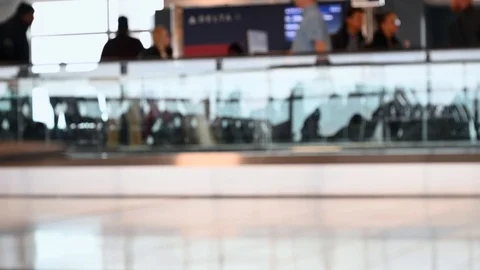 Anonymous airport crowd passengers Stock Footage 125953722