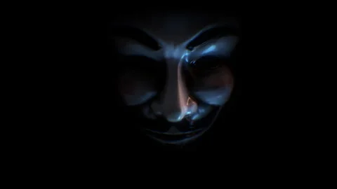 Anonymous Anonymous Guy Fawks Mask 03 Stock Footage 241029707