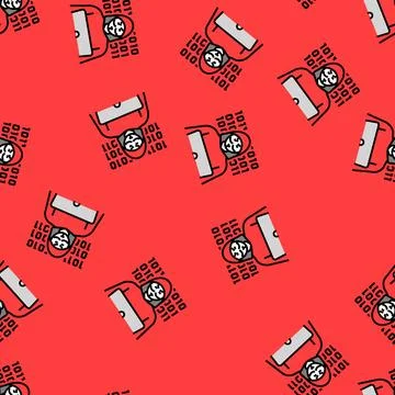 Anonymous attacker cyberbullying vector seamless pattern Stock Illustration
