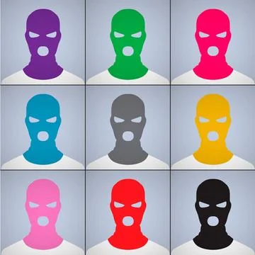The anonymous author of avatars in a cap-mask Avatars in a cap-mask, vecto... Stock Photos