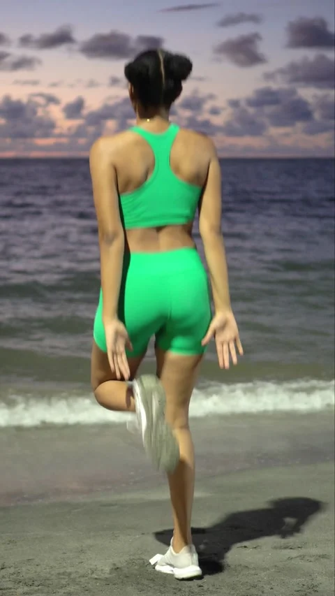 Anonymous Black Athlete Doing Back Exercise Stock Footage 226832993