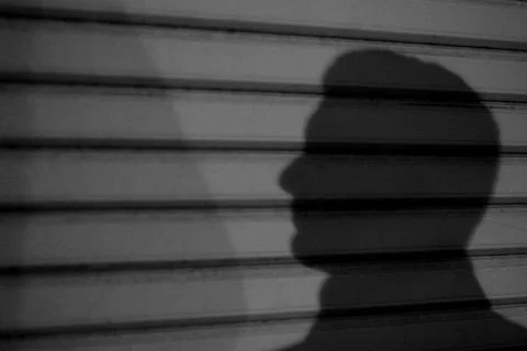 Anonymous bllack and white shadow Stock Photos