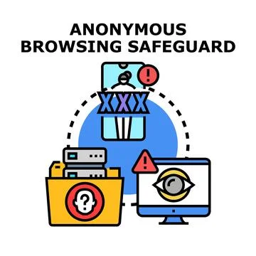 Anonymous browsing safeguard ensuring privacy and data protection Stock Illustration